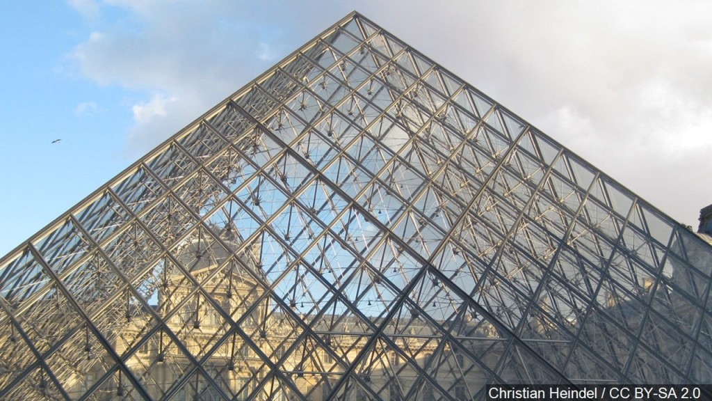 Louvre museum building in Paris