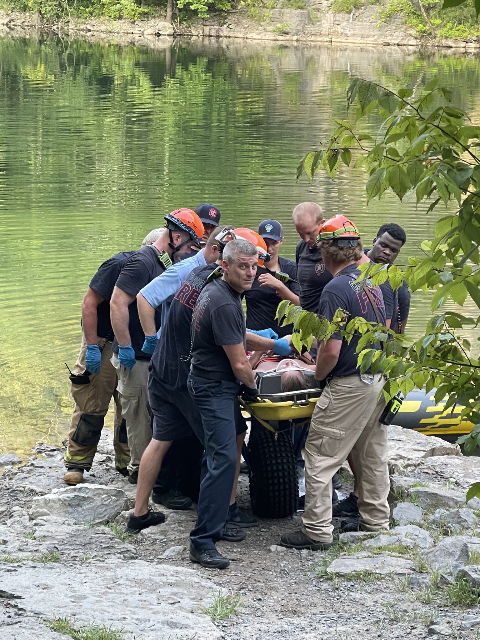 CFD makes rescue at Greenway Farms Quarry WDEF