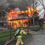 Highway 58 2-story home fire