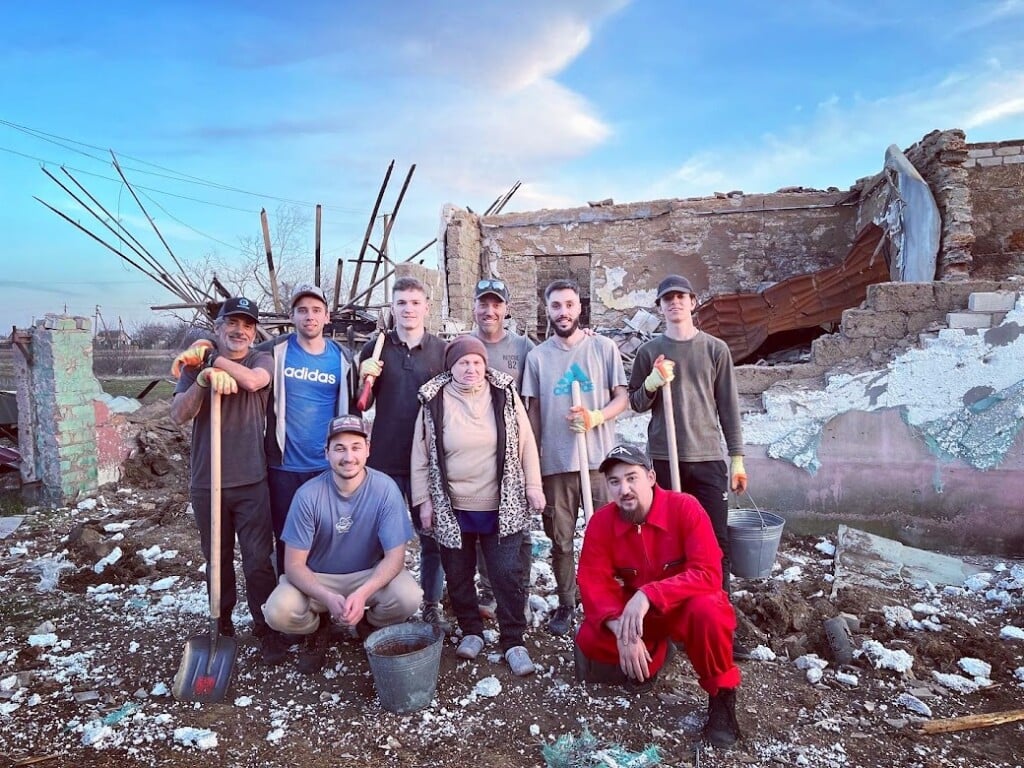 Cleaning Up Destroyed Home