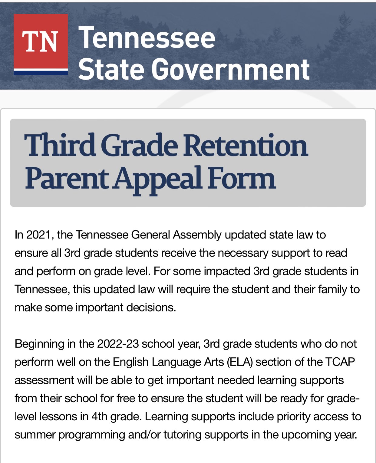 Appeals window is now open to challenge 3rd grade TCAP results in