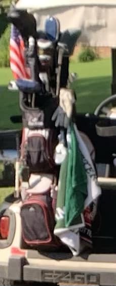 Golf Bag On Cart W Glove