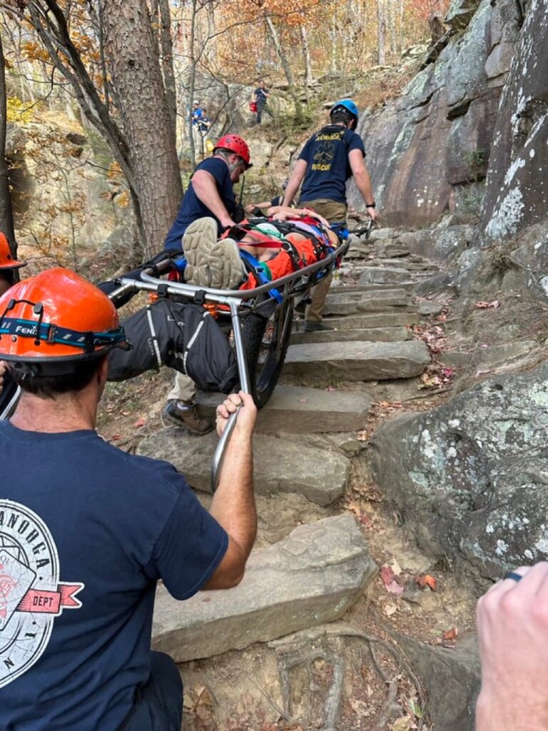 Hiker rescued at Sunset Rock