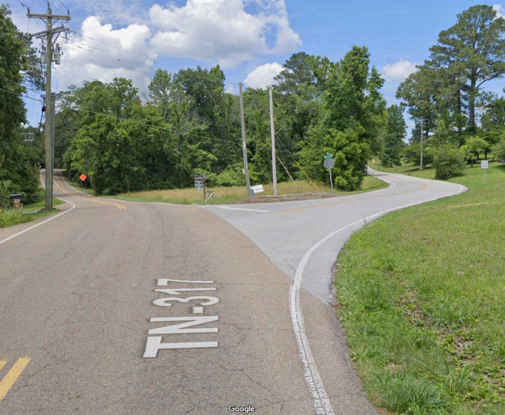 Intersection of Apison Pike and McDonald Road