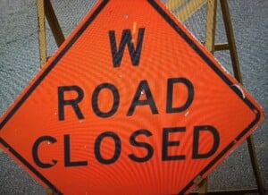 W Road Closed