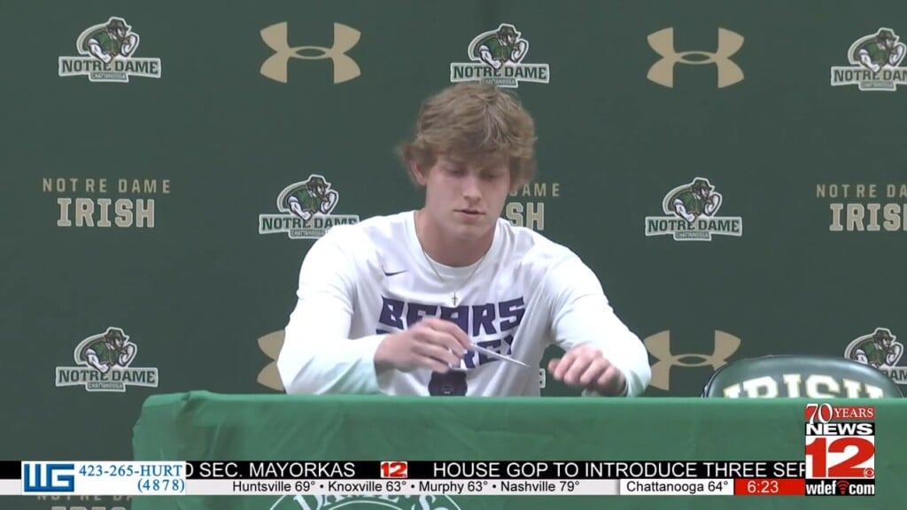 Notre Dame's Cole Mccormick Caps Off Season Signing Division One With Central Arkansas