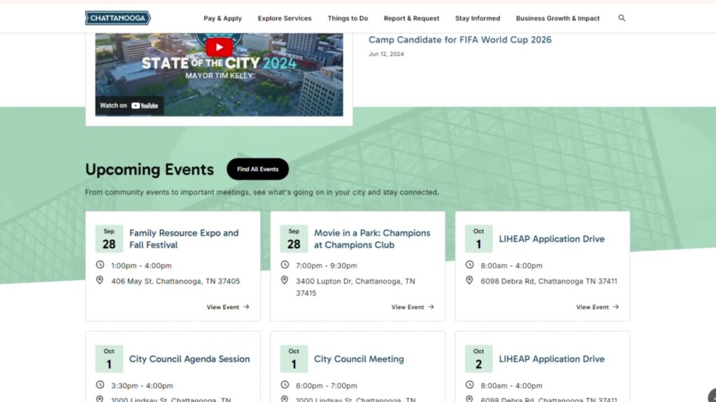 City Of Chattanooga Launches New City Website