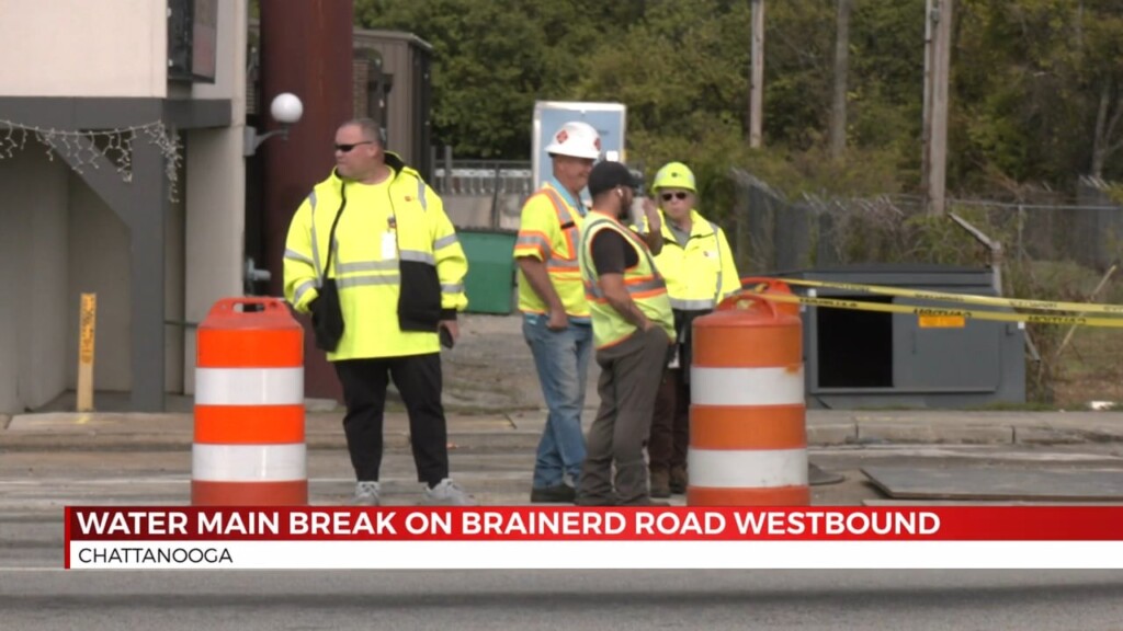 Water Main Break Backs Up Traffic On Brainerd Road