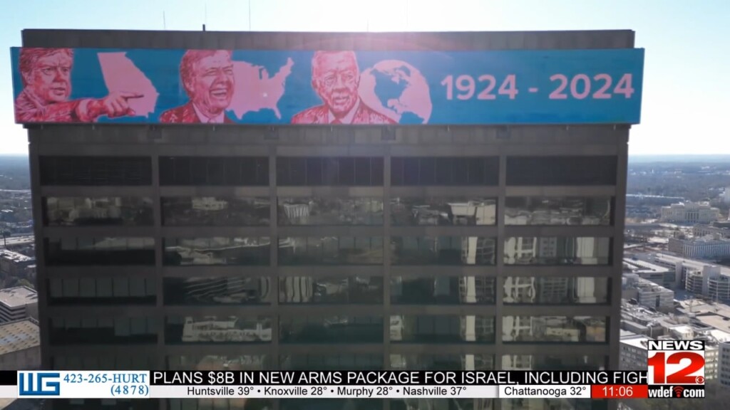 Gocu's Atlanta Skyline Building Honors President Carter With A Mural