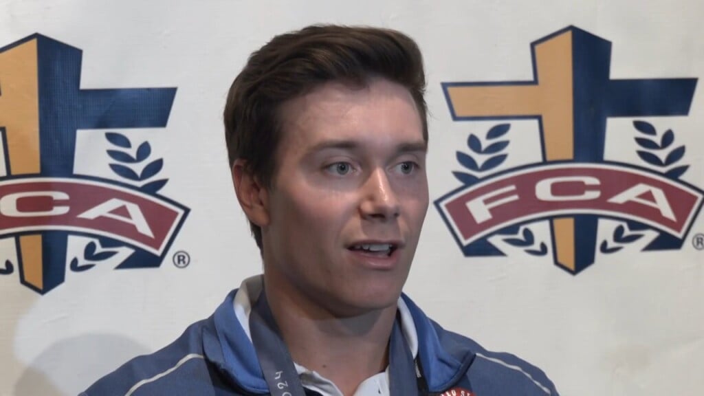 Local Olympic Gymnast Brody Malone Speaks At Fca Banquet