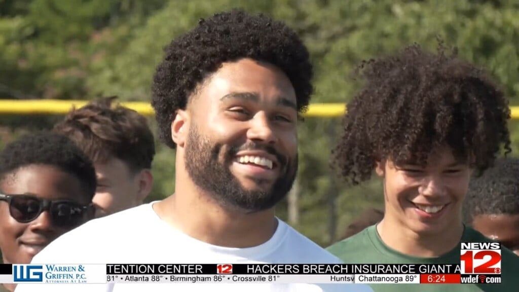 Eagles Linebacker Patrick Johnson Returns Home For Football Camp At Notre Dame