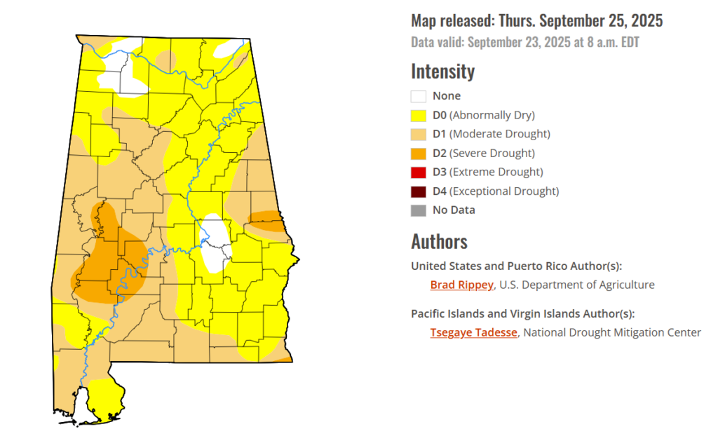 Alabama Drought Map 2