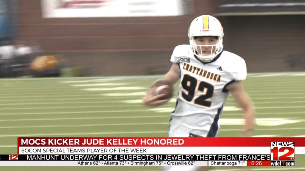 Mocs Kicker Jude Kelley Socon Special Teams Player Of The Week