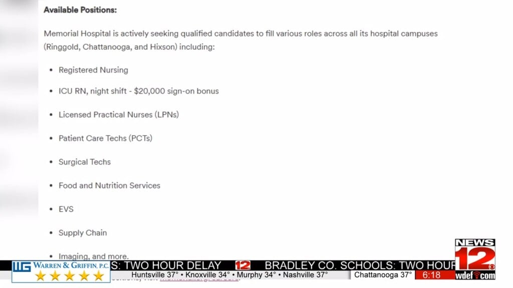 Memorial Hospital Hosts Job Fair At New Ringgold Location