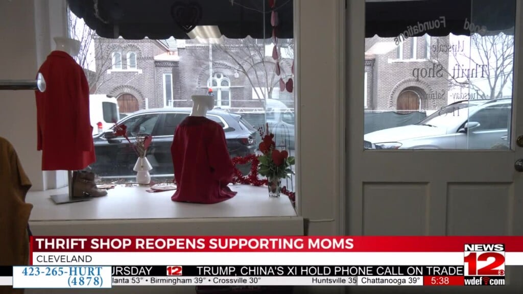 Thrift Shop Reopens Supporting Moms