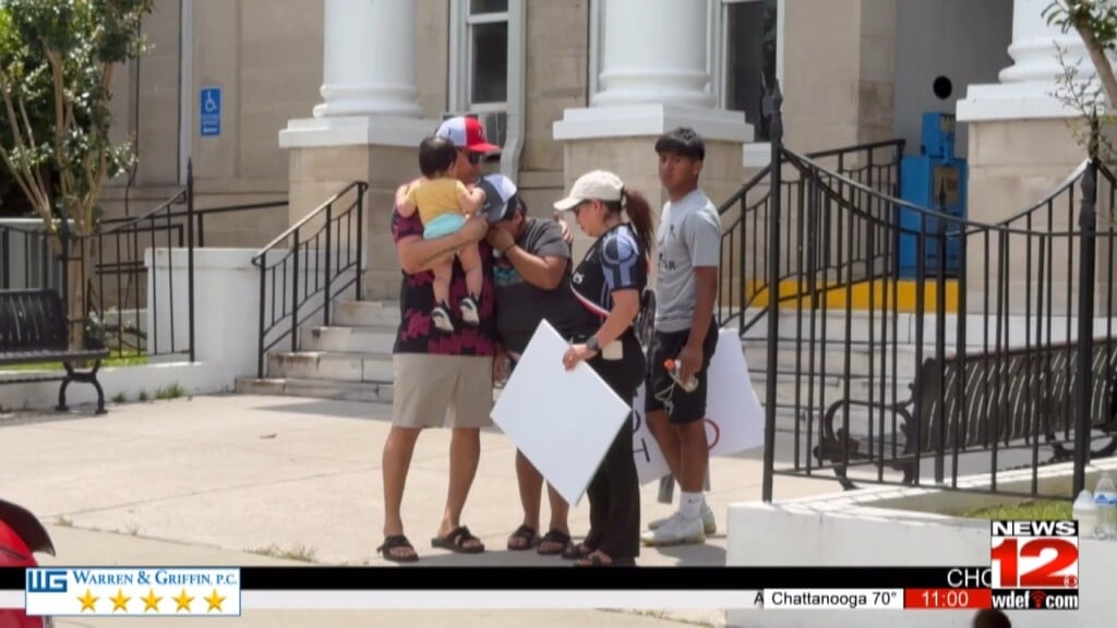 Protest Held For Elder Aguilar Macario Following Transfer To Ice Detention Center