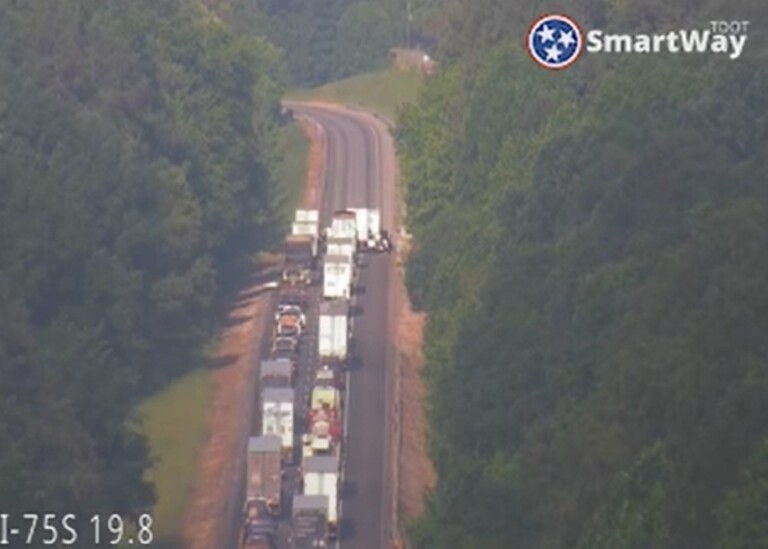 Traffic at a standstill southbound in Bradley County due to crash - WDEF