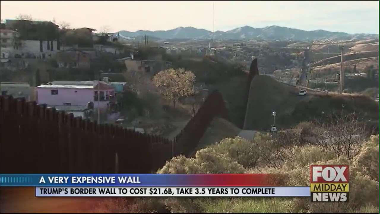 Report: Trump's border wall could cost $21.6B, take 3.5 years to build ...