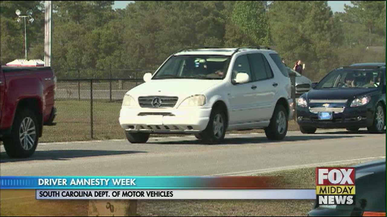 SCDMV to waive some license suspensions during Driver Amnesty Week WFXB