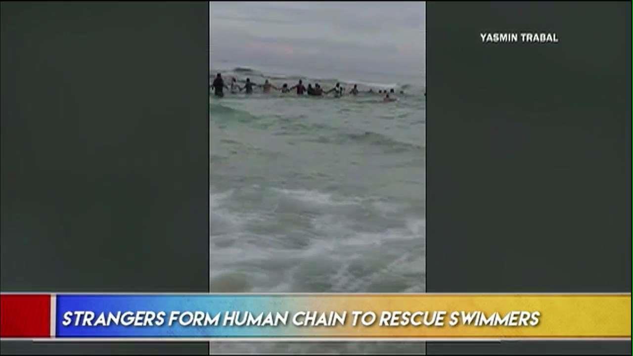 Strangers Form Human Chain To Rescue Swimmers Wfxb