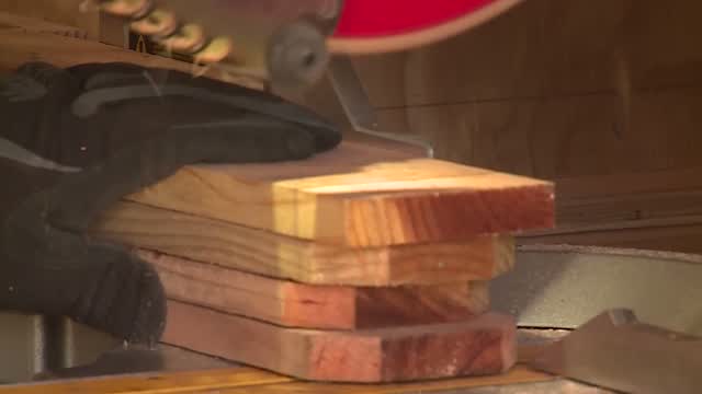 Ca: Covid: Man Making Picnic Tables For Squirrels