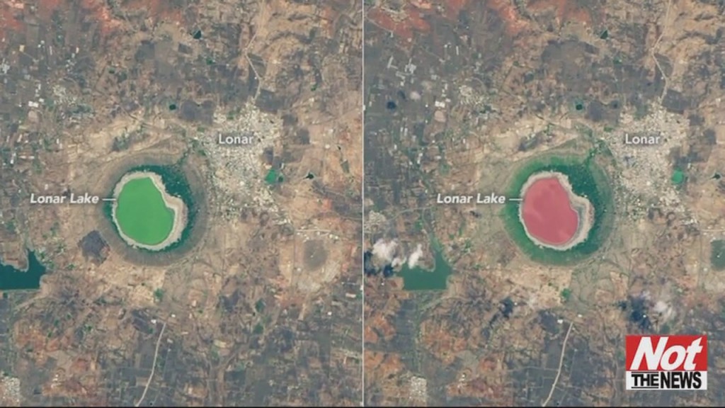 Lake Turns Pink