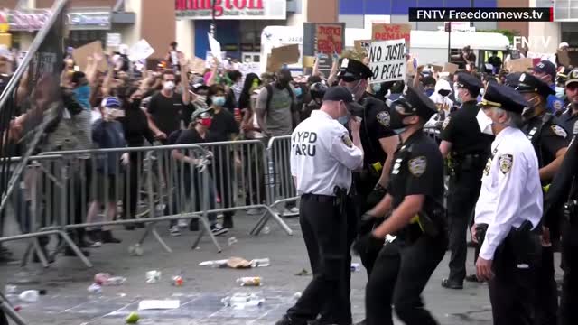 Moos Police March, Kneel With Protesters