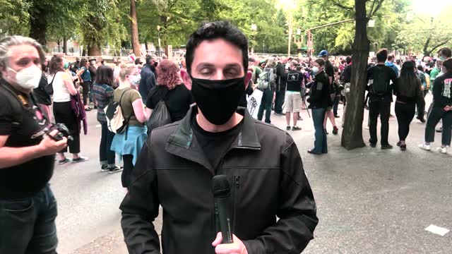 Amouflaged Federal Authorities Arrest Protesters