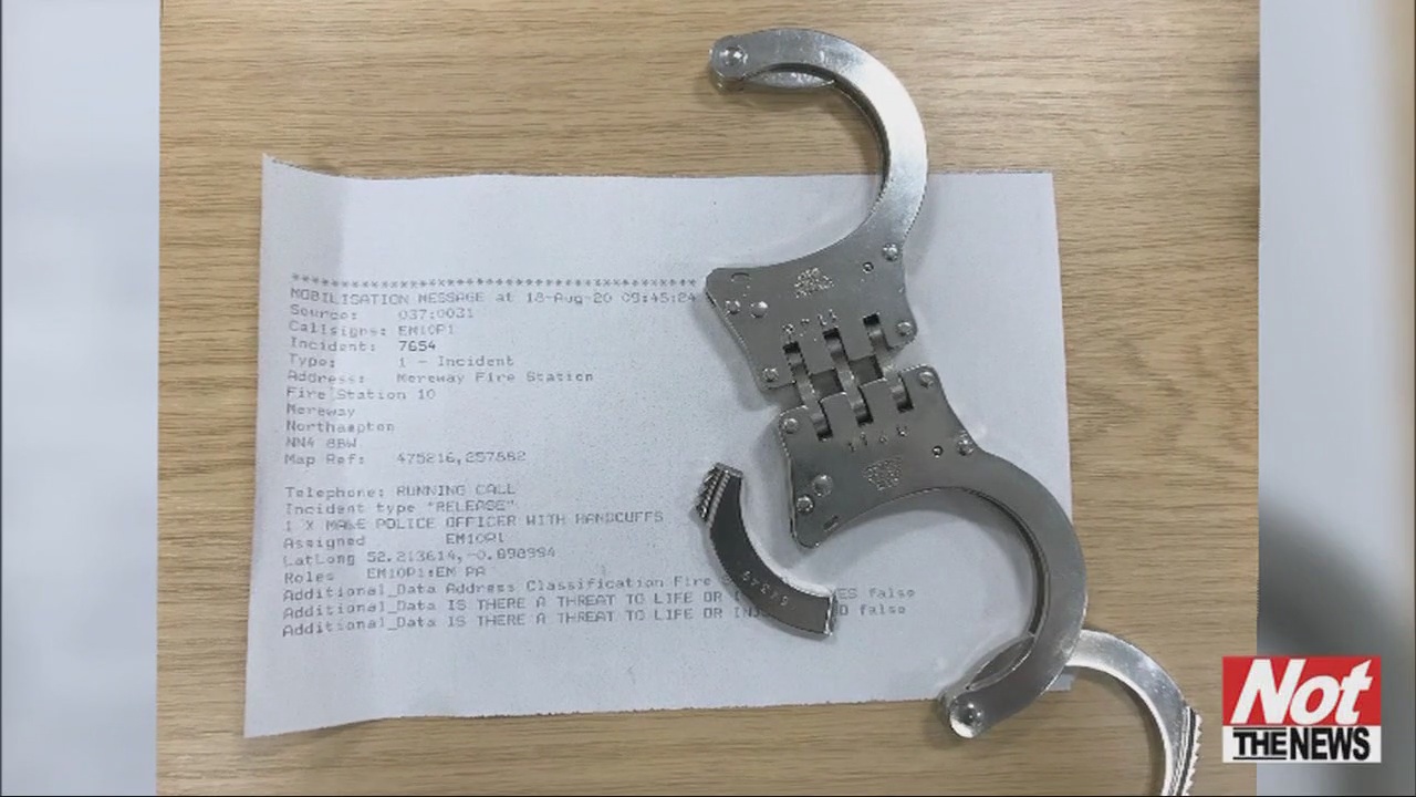 Firefighters Rescue Police Officer From Handcuffs WFXB