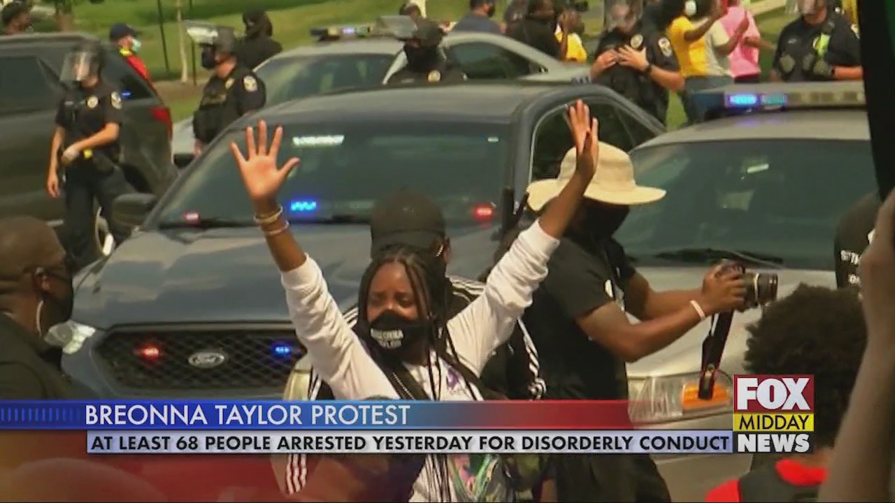 Protest in Louisville, KY for Breonna Taylor Results in At Least 68 Arrests - WFXB
