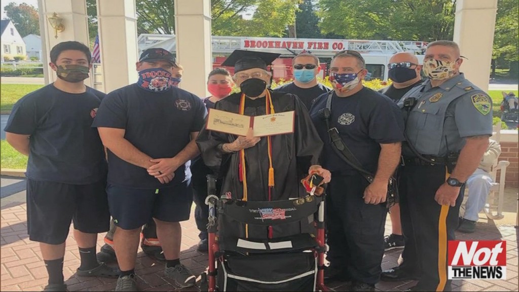 Man Gets Diploma
