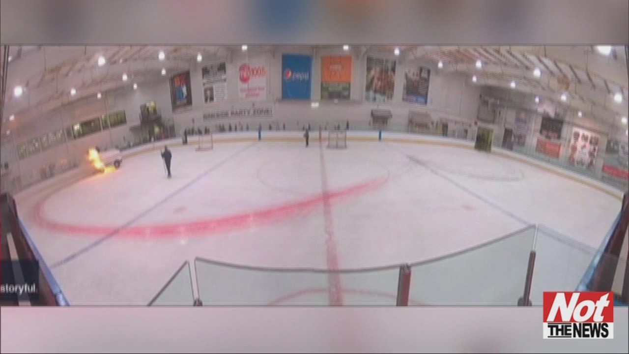Zamboni Catches Fire WFXB