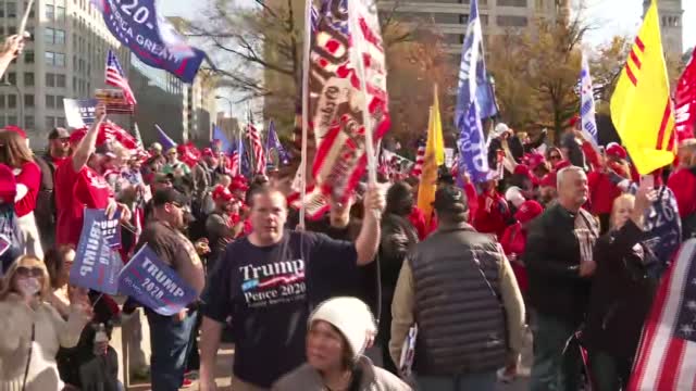 Trump Supporters Rally, Biden Begins Transition