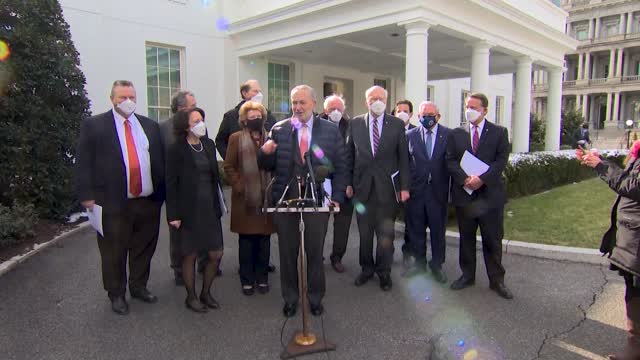 Biden Meets With Dems, Still Hopeful For Gop Support