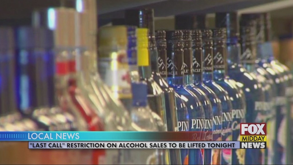 Alcohol Ban Lifted