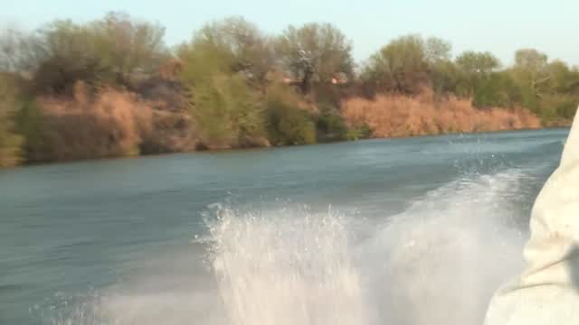 Cameras Show Migrants In Rafts Crossing River