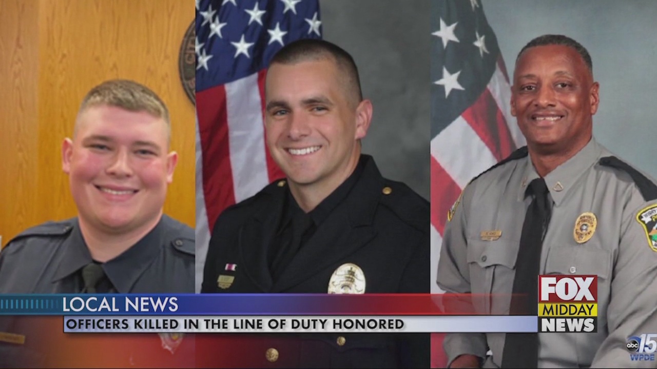 Three Officers Killed In The Line Of Duty Honored Yesterday - WFXB