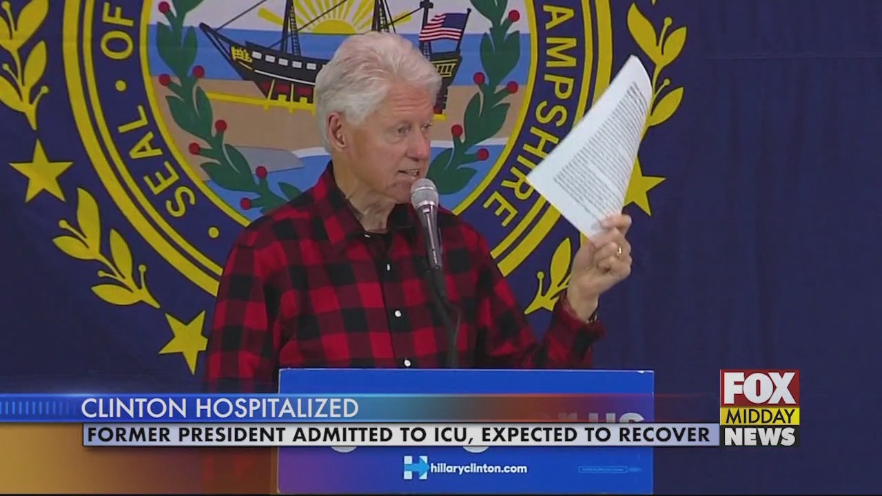 Former President Bill Clinton Hospitalized In California - WFXB