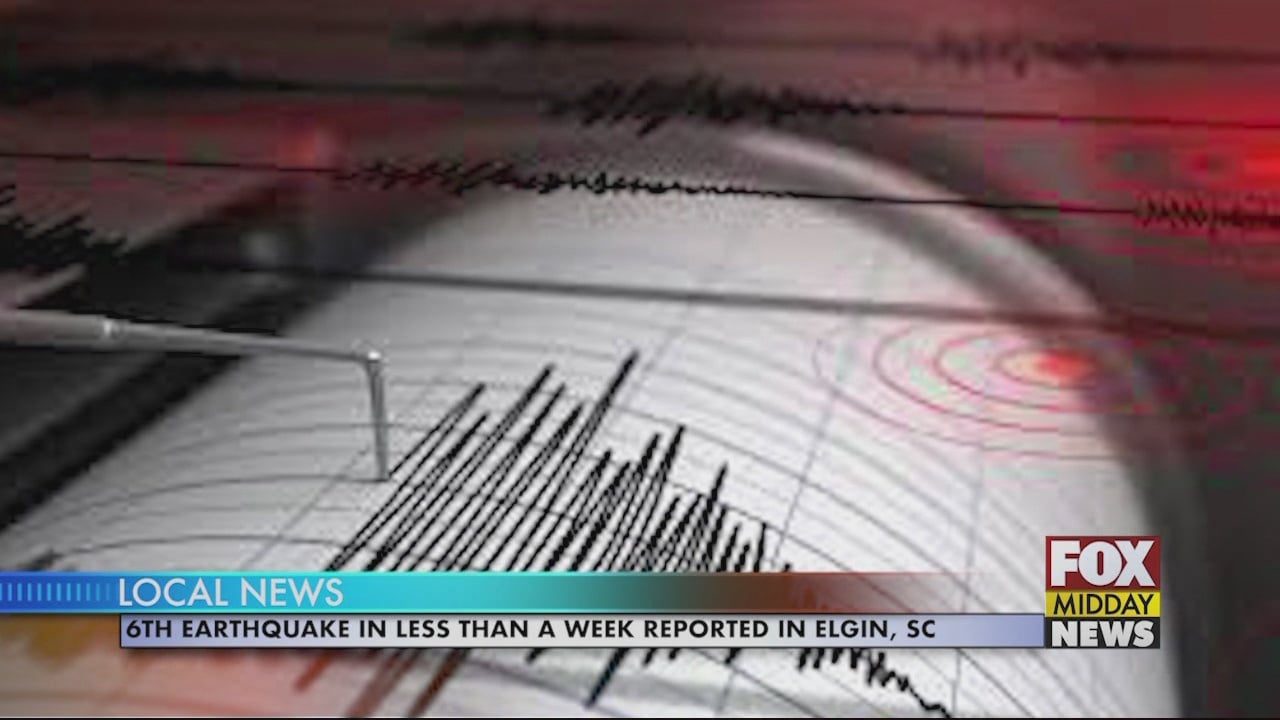 Sixth earthquake was reported in less than a week in Elgin, South Carolina