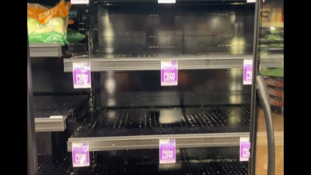 Empty Shelves At Grocery Stores