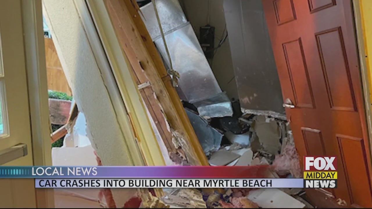 Car Crashes Into Building Near Myrtle Beach - WFXB