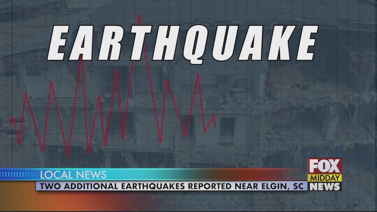 Two additional earthquakes were reported near Elgin, SC