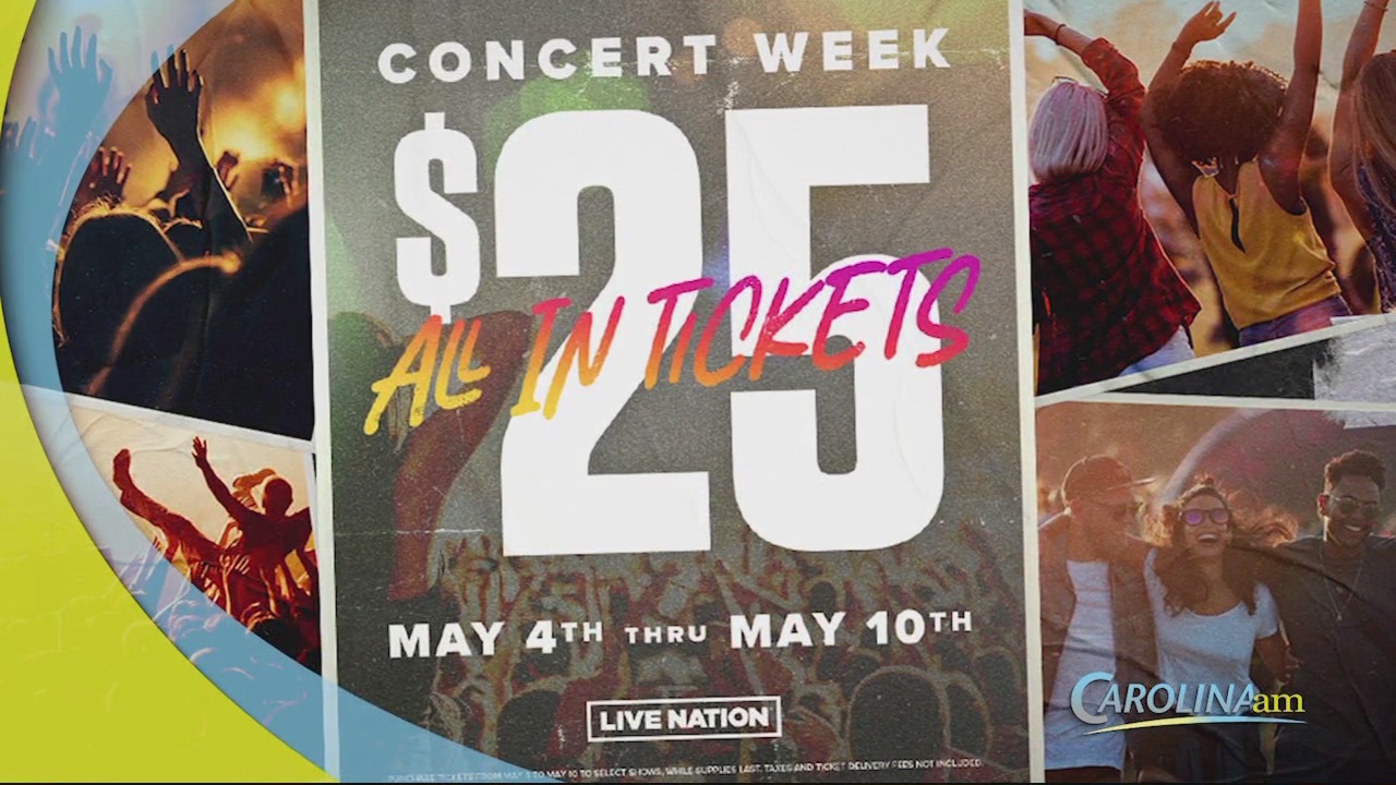 Live Nation Brings Back 25 Concert Tickets WFXB