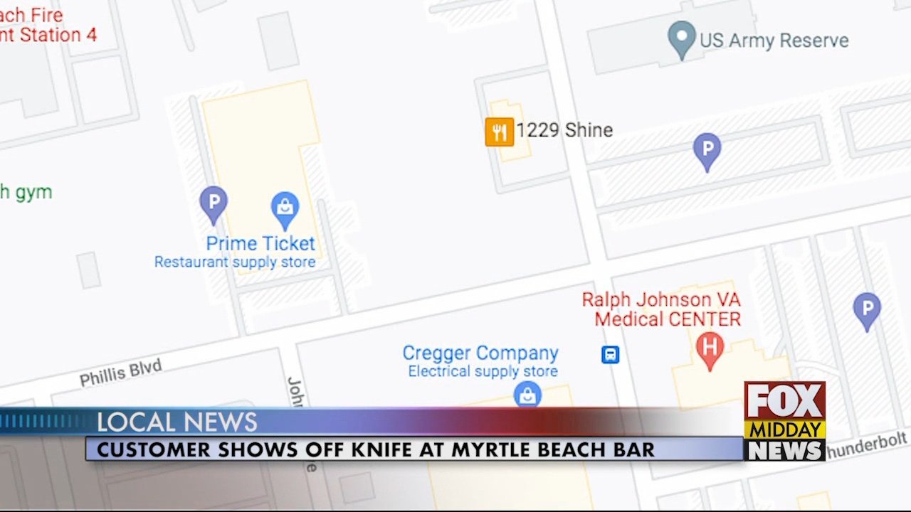 Customer Shows Off Knife at Myrtle Beach Bar in Market Common WFXB