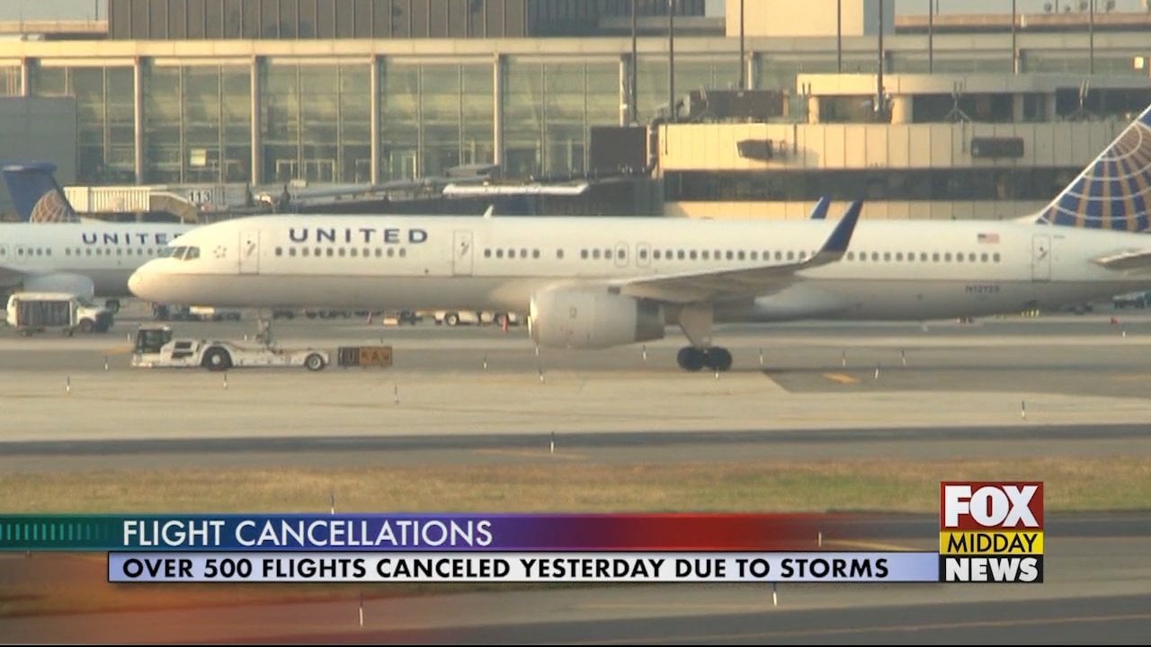 Over 500 Flights Canceled Yesterday Due to Storms - WFXB