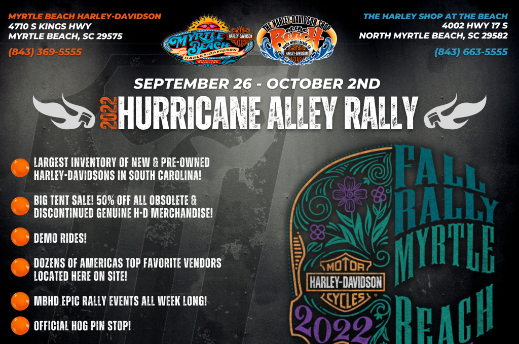 Myrtle Beach HarleyDavidson is Gearing Up for Fall Bike Week with