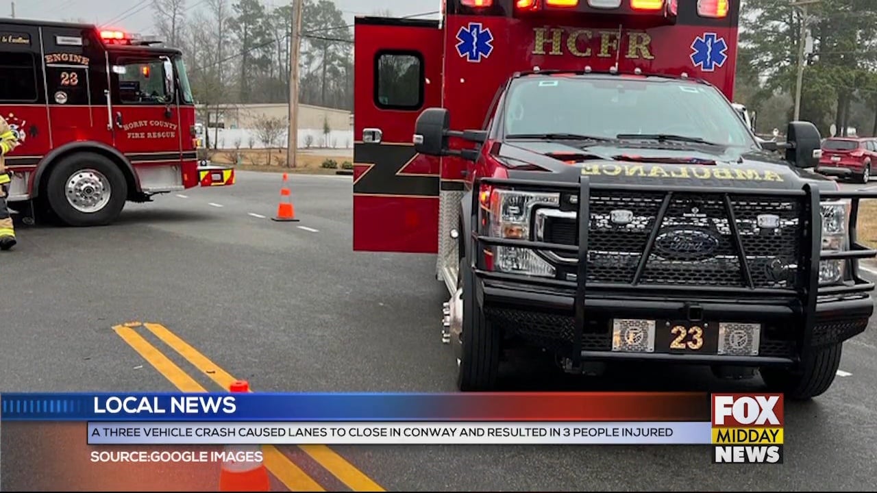 Three Vehicle Crash Resulted In Three People Injured - WFXB
