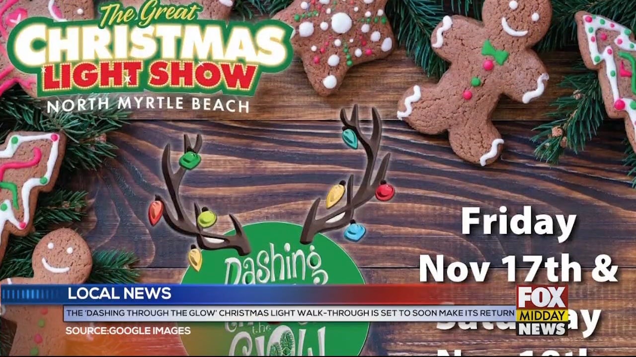 The 'Dashing Through The Glow' Christmas Light Walk Through WFXB