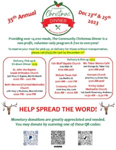 All In One Community Christmas Dinner Flier