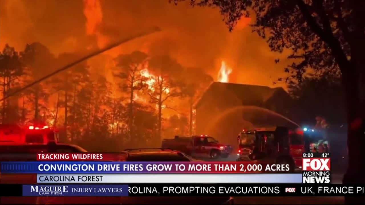 Carolina forest fire update wfxb